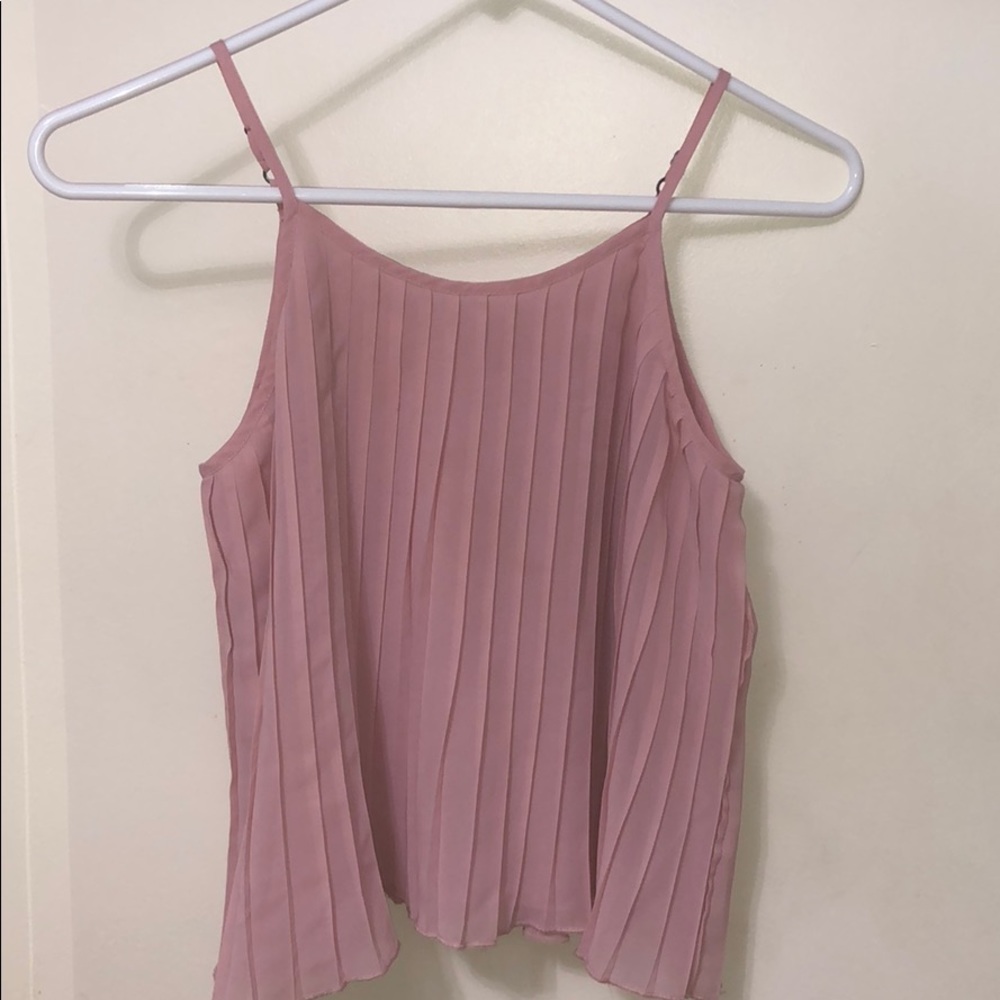 Abercrombie kids pink ruffles tank top